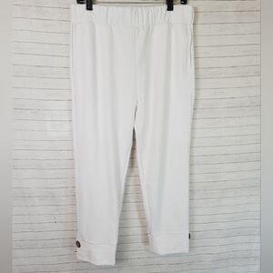 SOFT SURROUNDINGS CROPPED TEXTURED ANKLE PULL ON PANTS, SZ MEDIUM